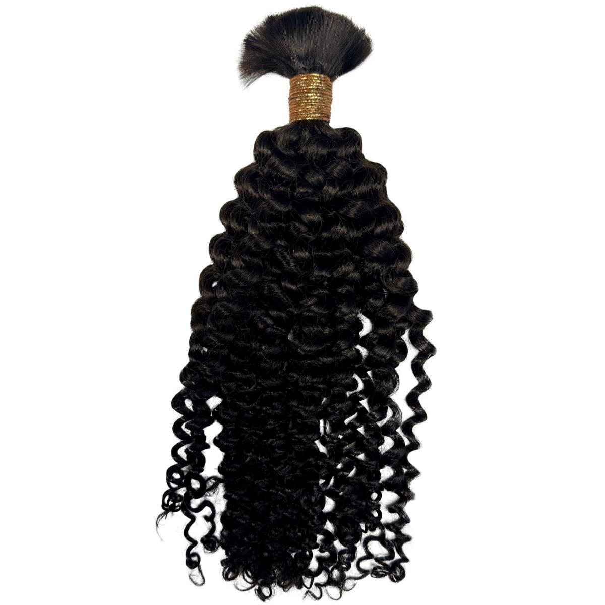 Kinky Curly Bulk Human Hair Extensions